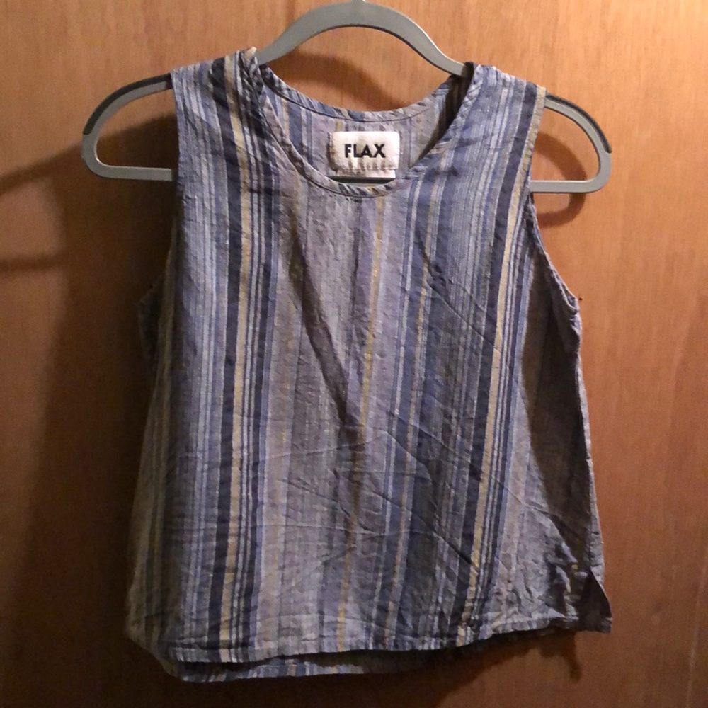 Flax linen crop top
